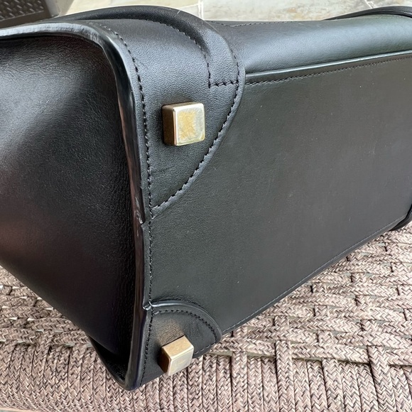 Authentic Celine Micro Luggage Handbag In smooth Calfskin Balck - Picture 7 of 9